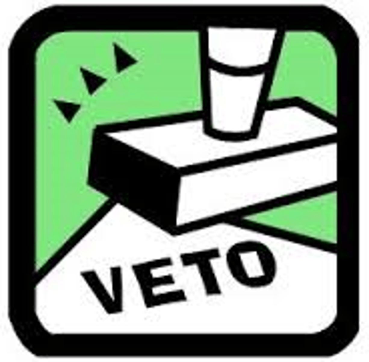 <p>The President's power to reject laws passed by Congress. It is part of the "checks and balances" system, so no other branches of government have too much power.</p>