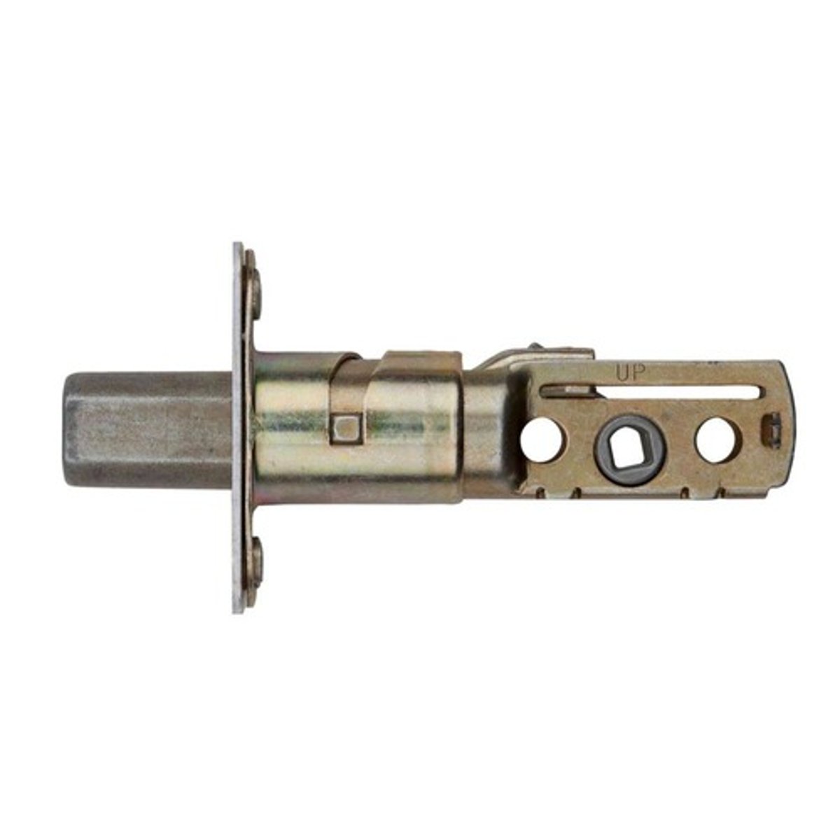 <p>A lock bolt having a square head that is moved into position by the turning of a knob or key rather by spring action</p>