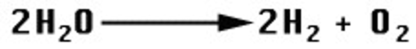 <p>When one reactant is chemically broken down into two or more products.</p>