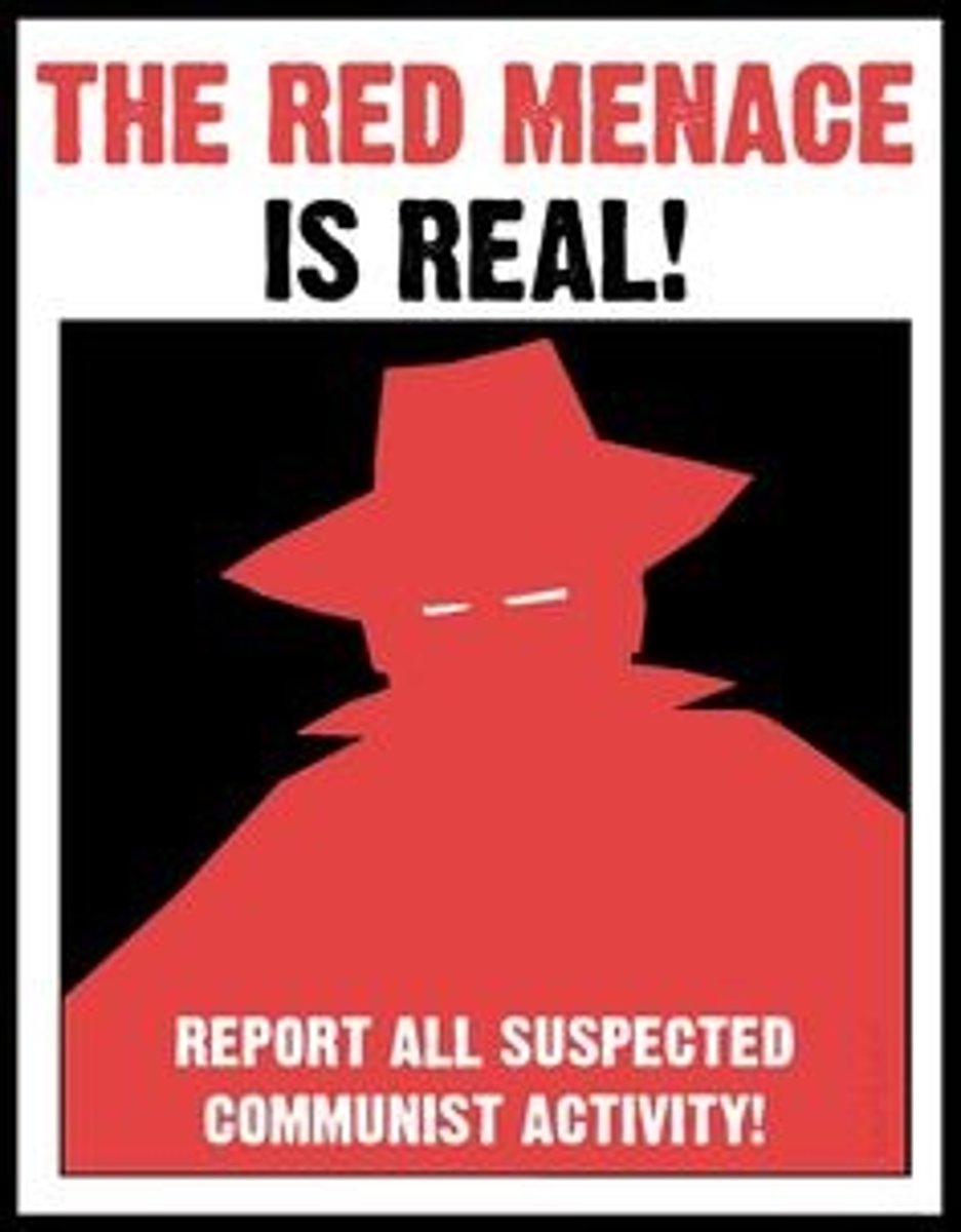 <p>accusing people of disloyalty - saying they were Communists</p>