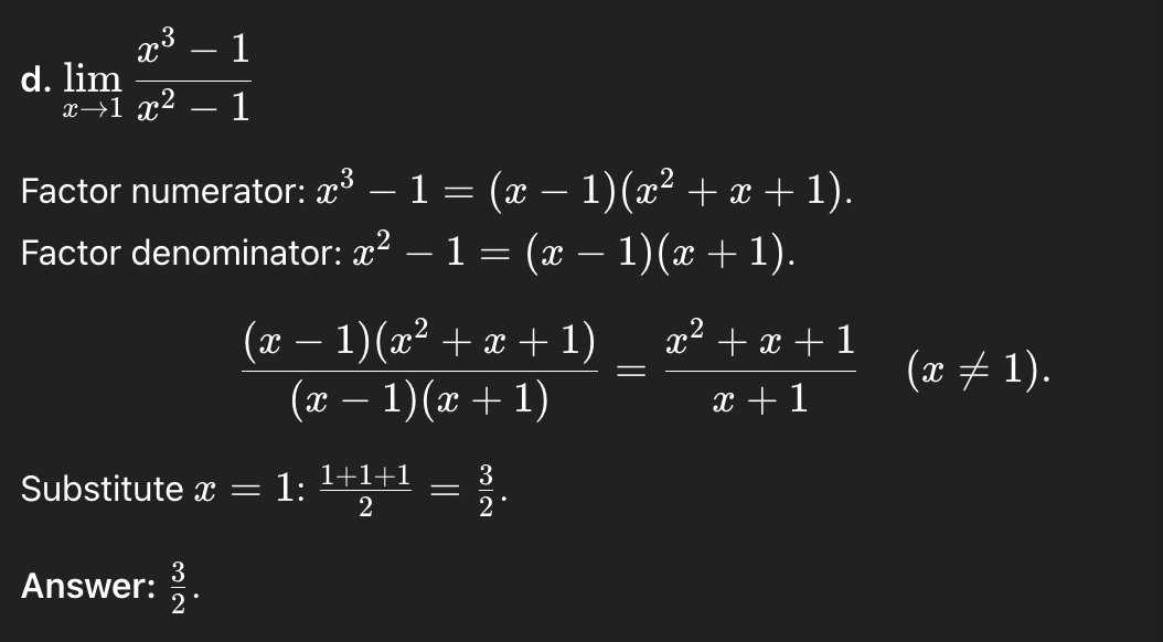 <p>3/2 difference of cubes</p>