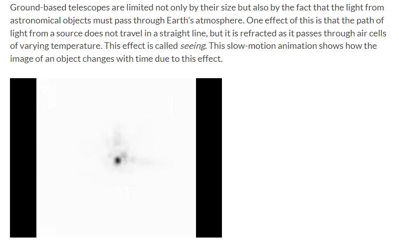(4) If the integration time is long enough to collect the light from this entire animation, what effect would seeing have on the image of the object?