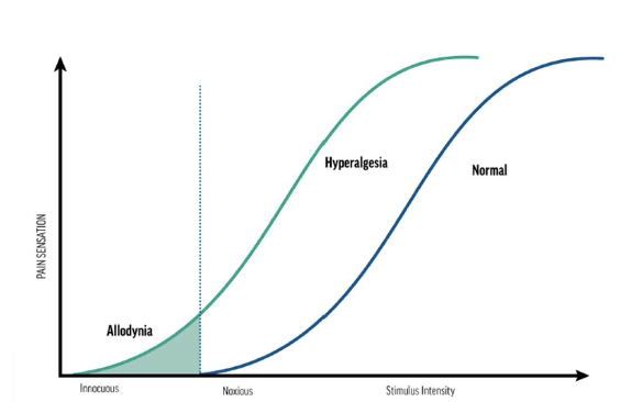 <p>what is hyperalgesia?</p>