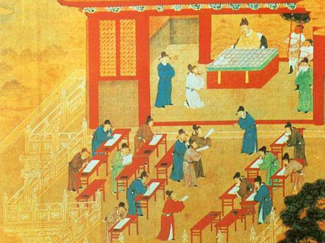 Exam all Chinese government official-to-be's had to go through in order to prove themselves. Very rigorous, although once you passed, instant success was guaranteed.
