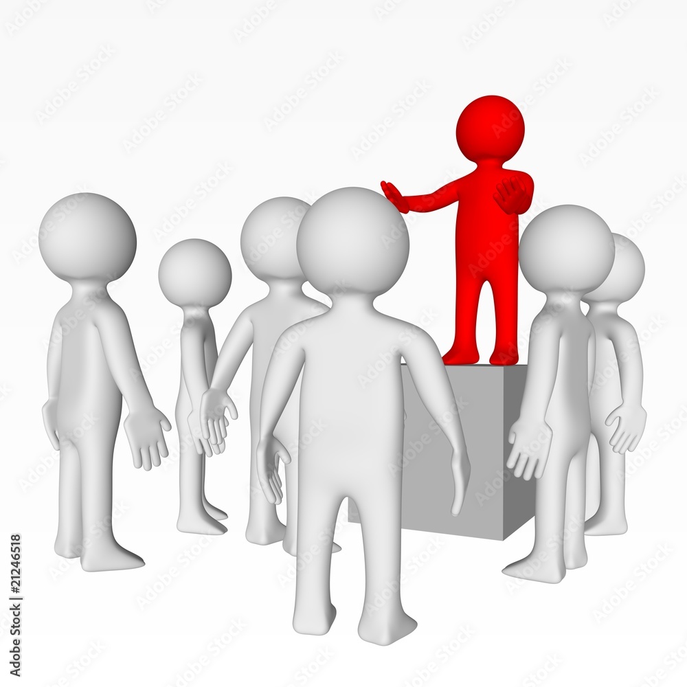 <p><strong>Adresser la parole à des personnes assemblées, d'une manière solennelle, pompeuse ou insistante, dans une intention déterminée</strong></p>
