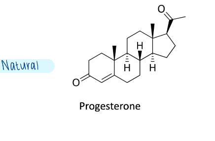 <p>What is the structural difference between natural &amp; synthetic progestin?</p>