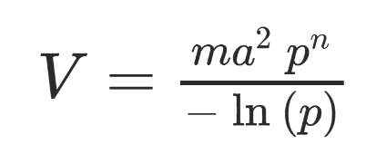 <p>Equation that measures pathogen transmission by mosquitoes, defined as the average number of new vertebrate infections per day from an index case.</p><p>Factors: mosquito-to-human ratio (m), human biting rate (a), daily mosquito survival (p), and pathogen latent period (n days).</p>