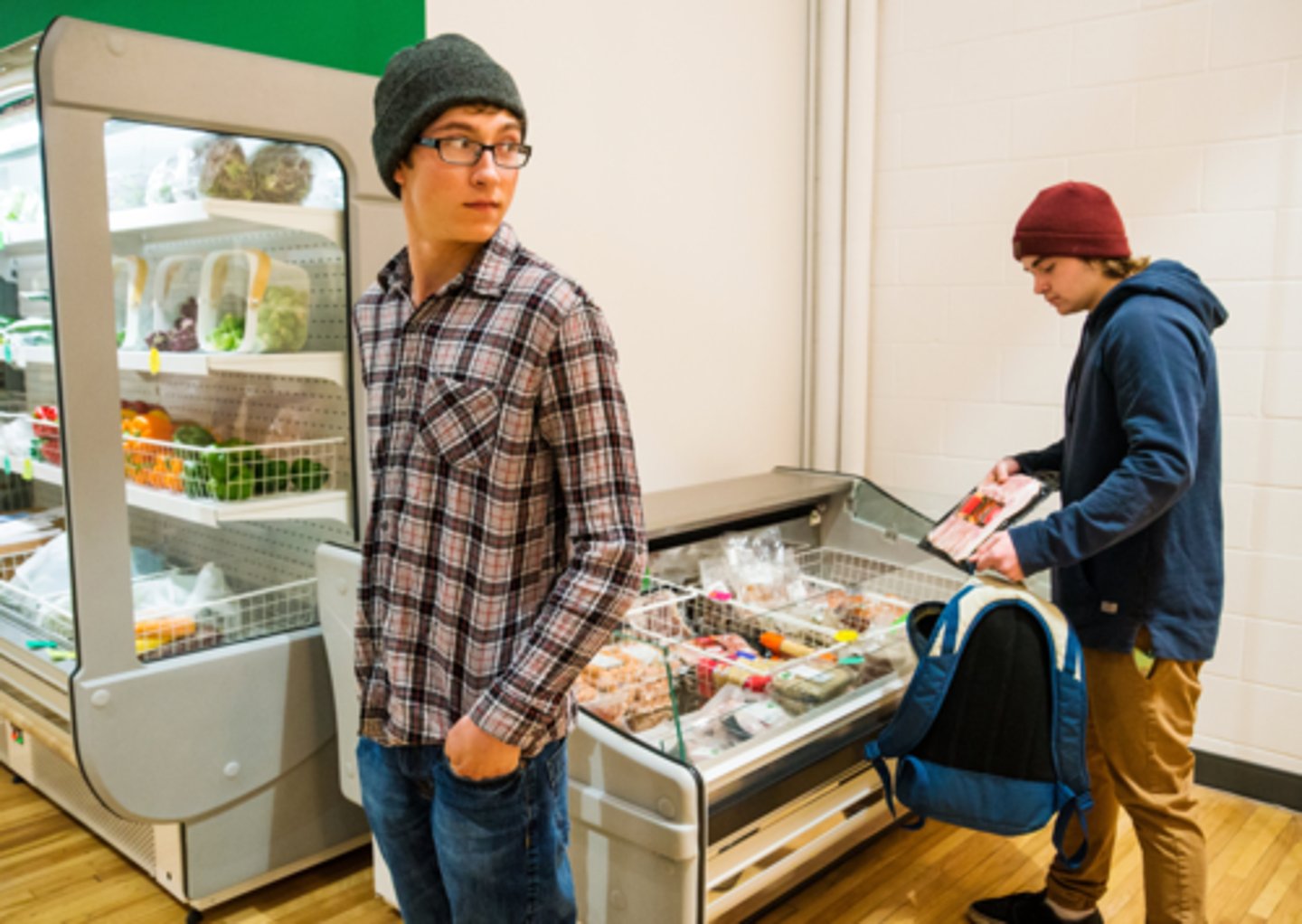 <p>the crime of stealing goods from a shop/store by deliberately leaving without paying for them (noun, noun, verb)</p>