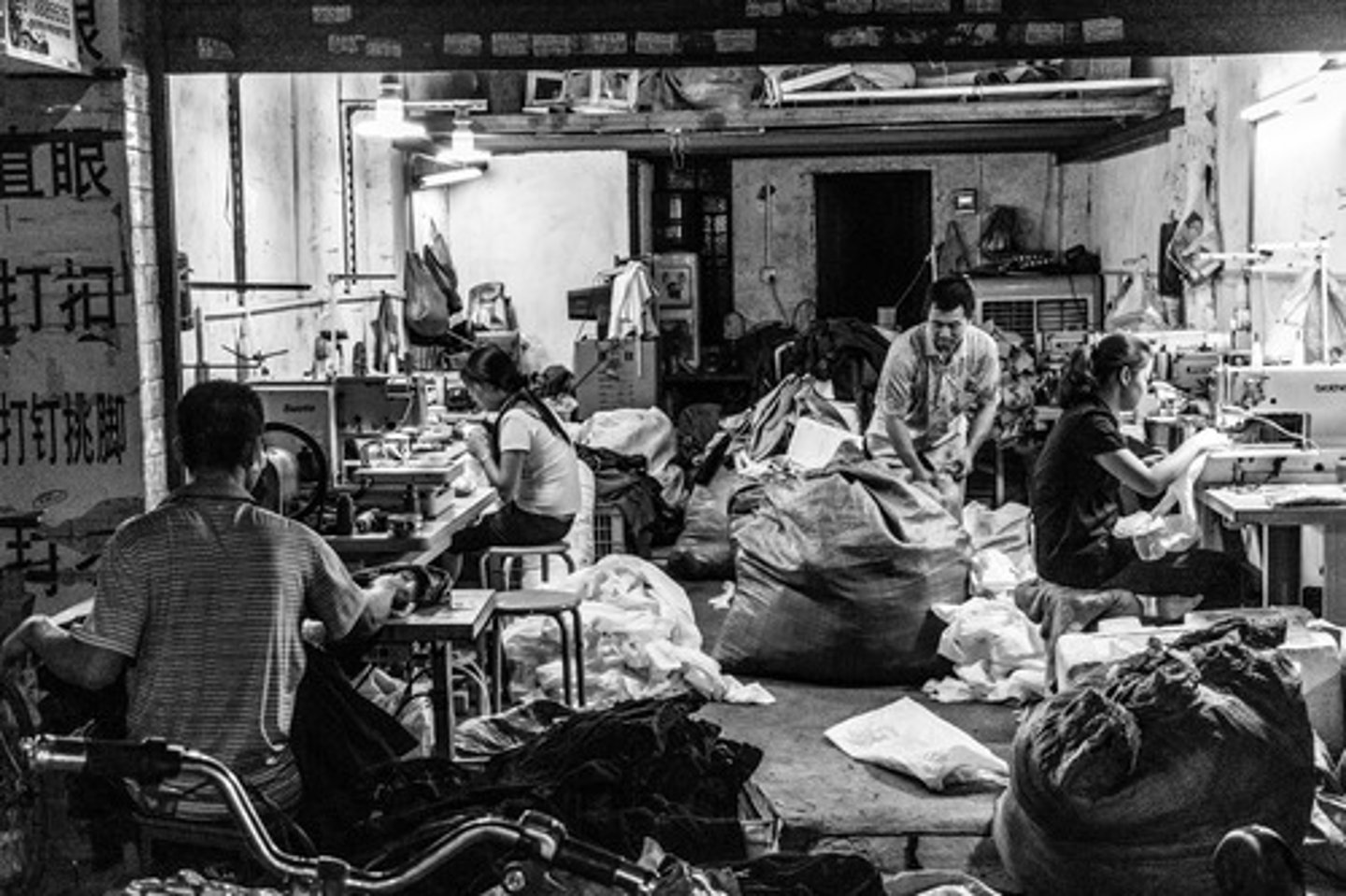 <p>where employees are payed low wages for long hours, and under poor conditions</p>