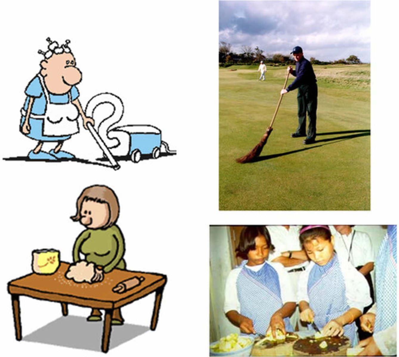 <p>to do household chores</p>