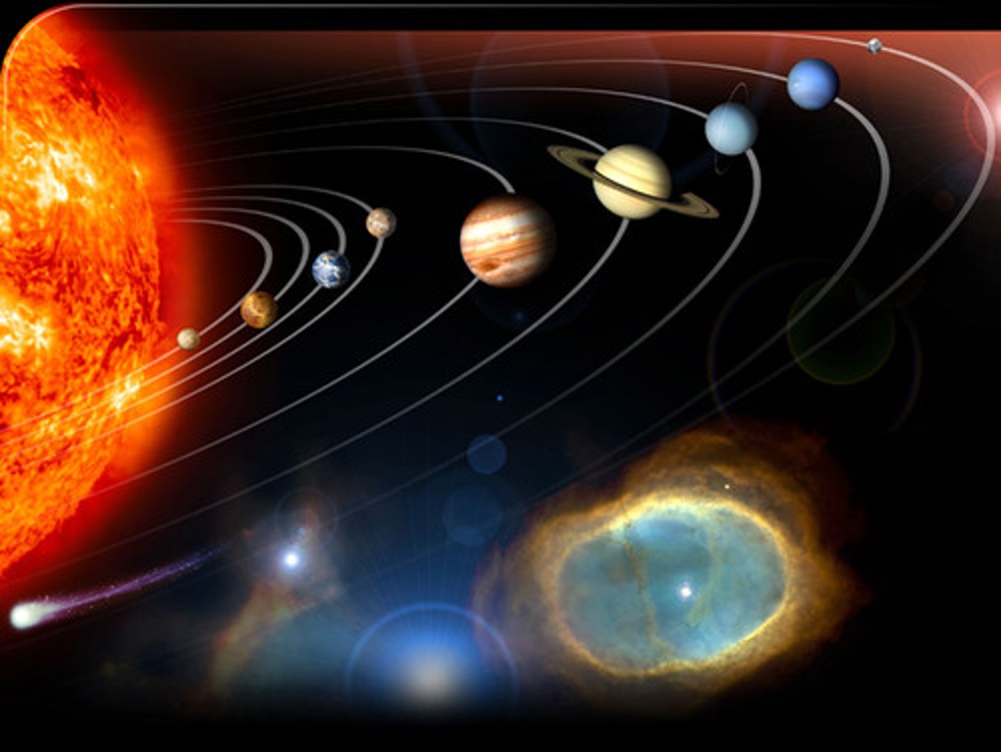 <p>the idea that the earth and the other planets revolve around the sun.</p>
