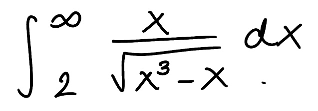 <p>Use the Comparison Theorem to determine if the improper integral converges or diverges (do not evaluate the integral)</p>