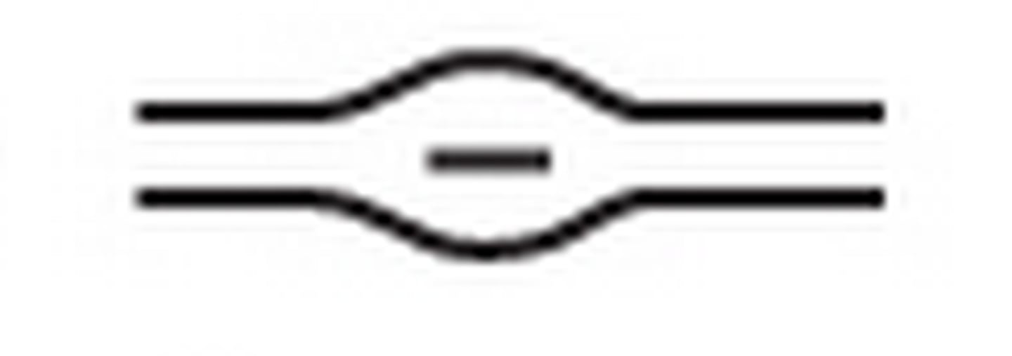 <p>formation in which the ridge is shaped like a dot</p>