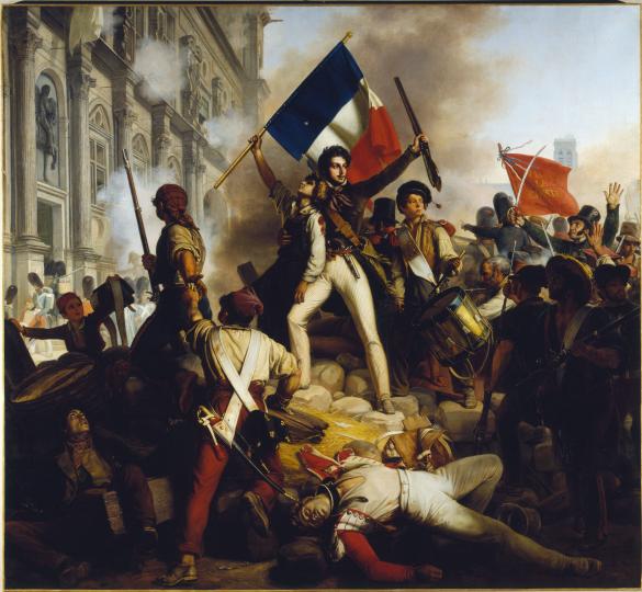 <p>tableau politique et de l’histoire, style romantique </p>