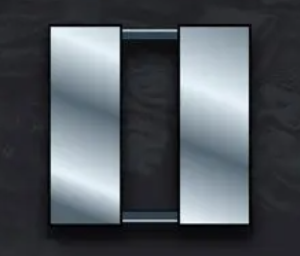 <p>Collar Device: Two silver bars </p>
