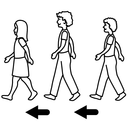 to follow; to continue
