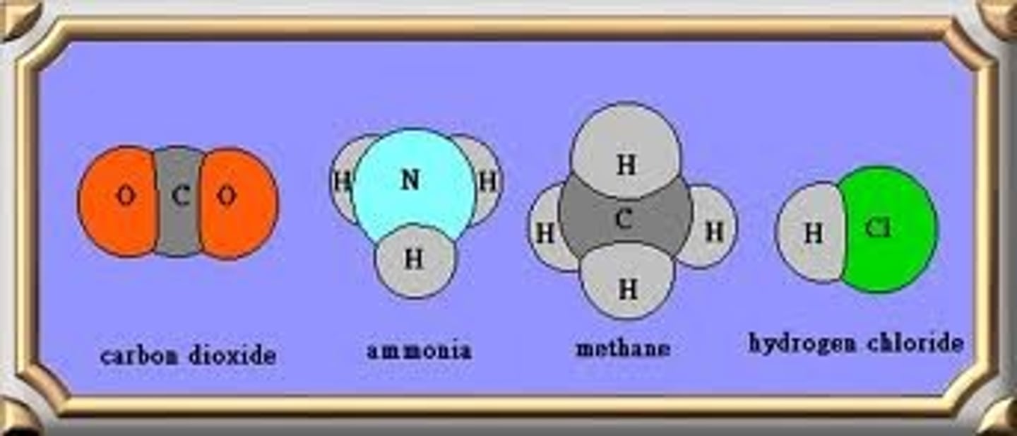 <p>Compound that:</p><p>- composed of 2 or more NONMETALS</p><p>- held together by COVALENT BOND</p><p>- LOW MELTING/boiling points</p><p>- are soft SOLIDS, LIQUIDS, OR GASES at room temperature</p><p>- LOW DENSITY</p><p>- low solubility in water, weak or nonelectrolytes</p><p>- POOR CONDUCTORS of electricity</p>