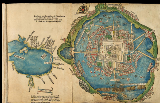 <p>Nuremburg Map of Tenochitlan</p>