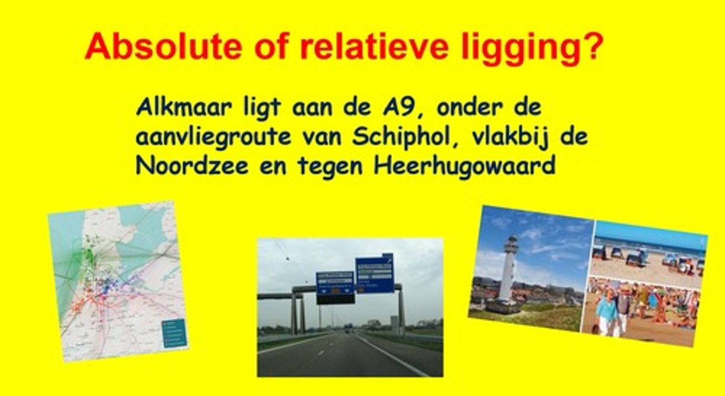 <p>De ligging van een gebied ten opzichte van andere gebieden en de tijd, kosten en moeite die nodig zijn om het te bereiken.</p>