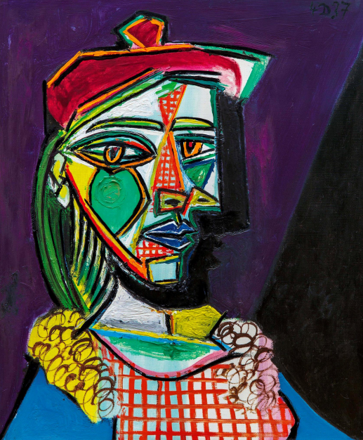 <p><strong>Femme au beret et a la robe quadrillee</strong> by <em>Pablo Picasso</em></p><p>$ 69.2 million</p>