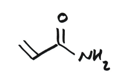 <p>Q) Show how acrylamide is toxic:</p>