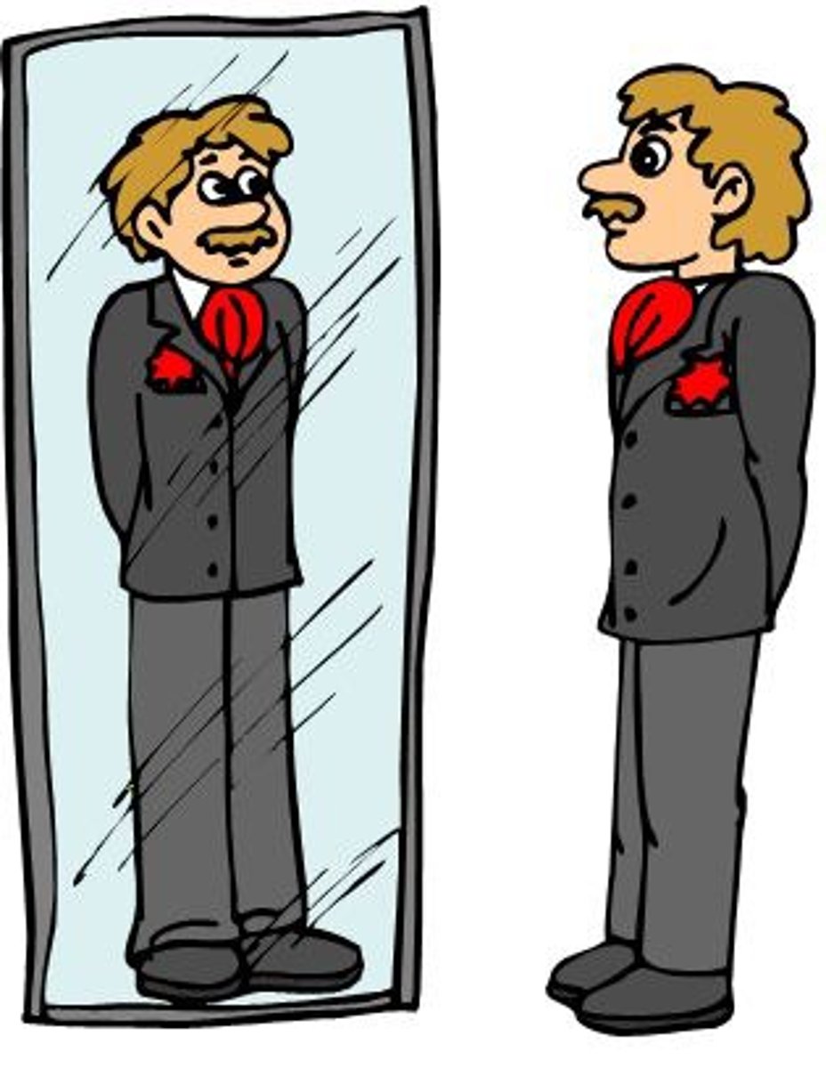 <p>reflected, reflection</p>