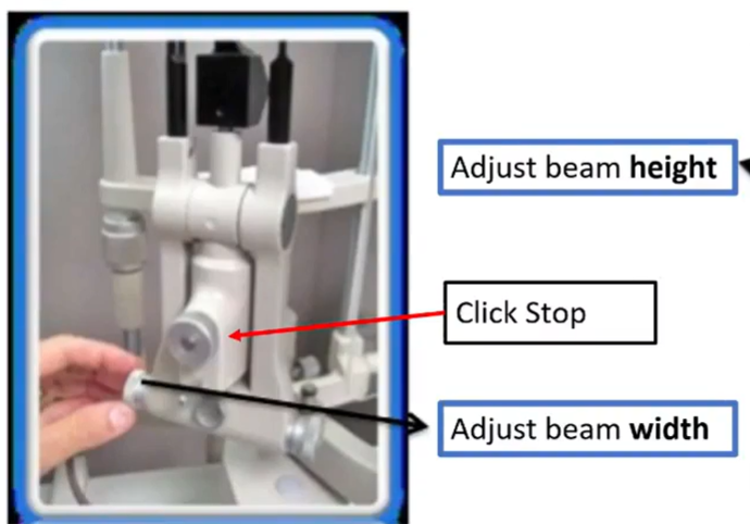 <ol><li><p>click stop has to be in tight = in click vs out of click</p></li><li><p>keeps oculars focused at the same point the light is focusing </p></li></ol><p></p>