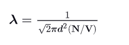<p>A kinetic parameter defining the average distance traversed by a molecule between collisions.</p><p>(Length of path / Number of collisions where v_rel = v_avg x racine de 2)!</p>