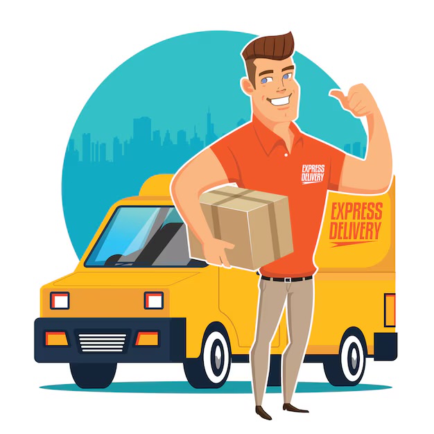<p>delivery person</p>