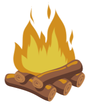 <p>the loud sound made by a fire burning</p>