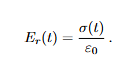 <p>Meaning. In the stress-relaxation test described in your notes, the specimen is rapidly strained to a small fixed strain ε0 and held. The measured stress σ(t) decays with time; the relaxation modulus Er (t) captures this decay and its strong dependence on temperature and loading time/rate (glassy → rubbery → viscous regimes).</p>