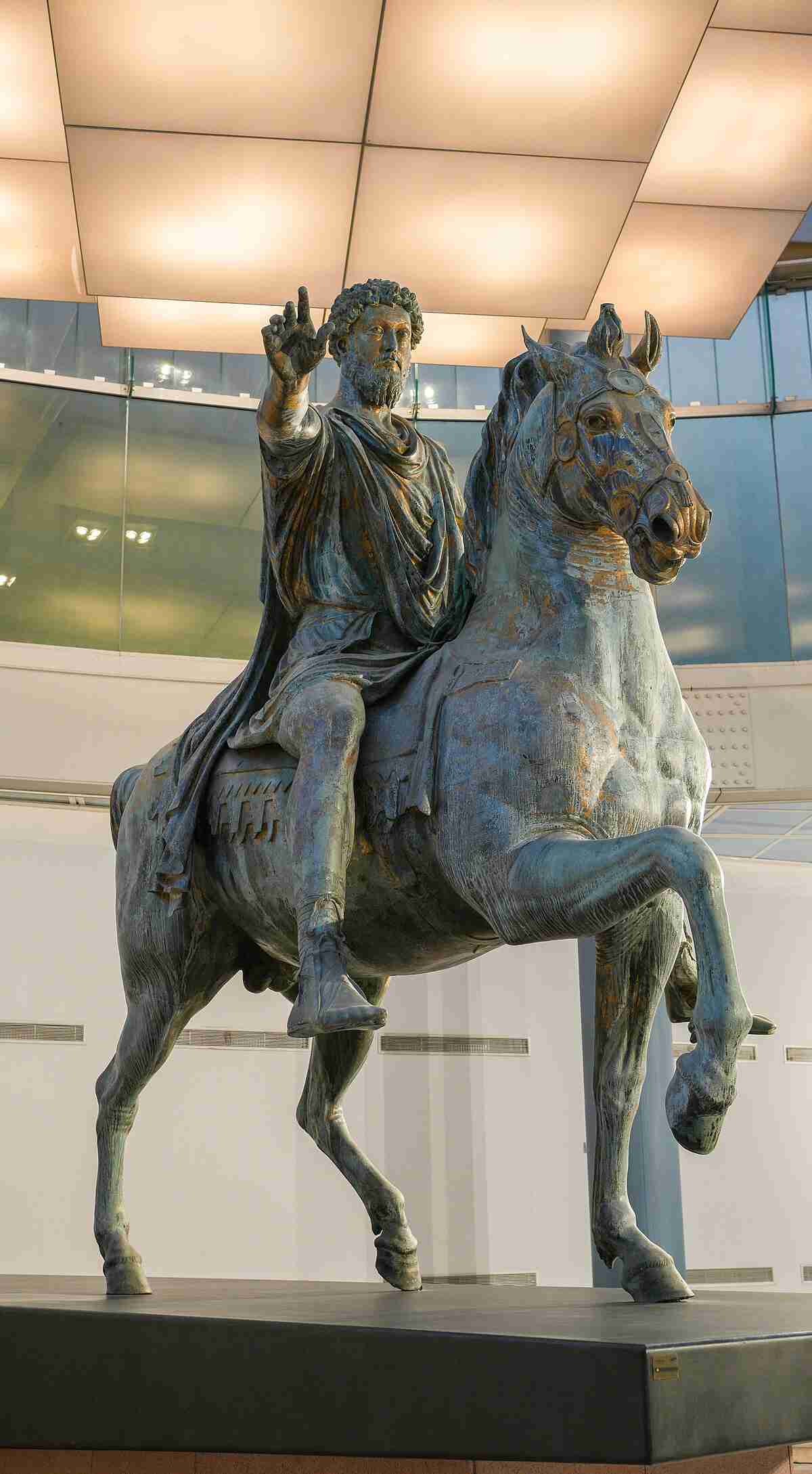 <p>only survived because christians thought it was constantine</p><p>only surviving roman bronze of a rider on horseback</p><p>marked the end of tranquility and good government</p>