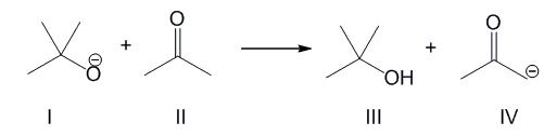 <p>For the following reaction, which reactant functions as a base?</p>