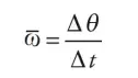 <p>average angular velocity</p>