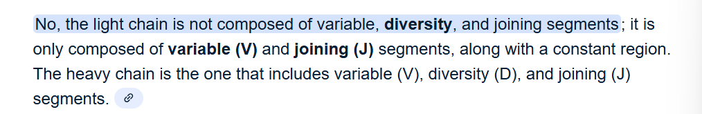 <p>by the combination of heavy and light chain diversity - this makes additional combos&nbsp;</p>