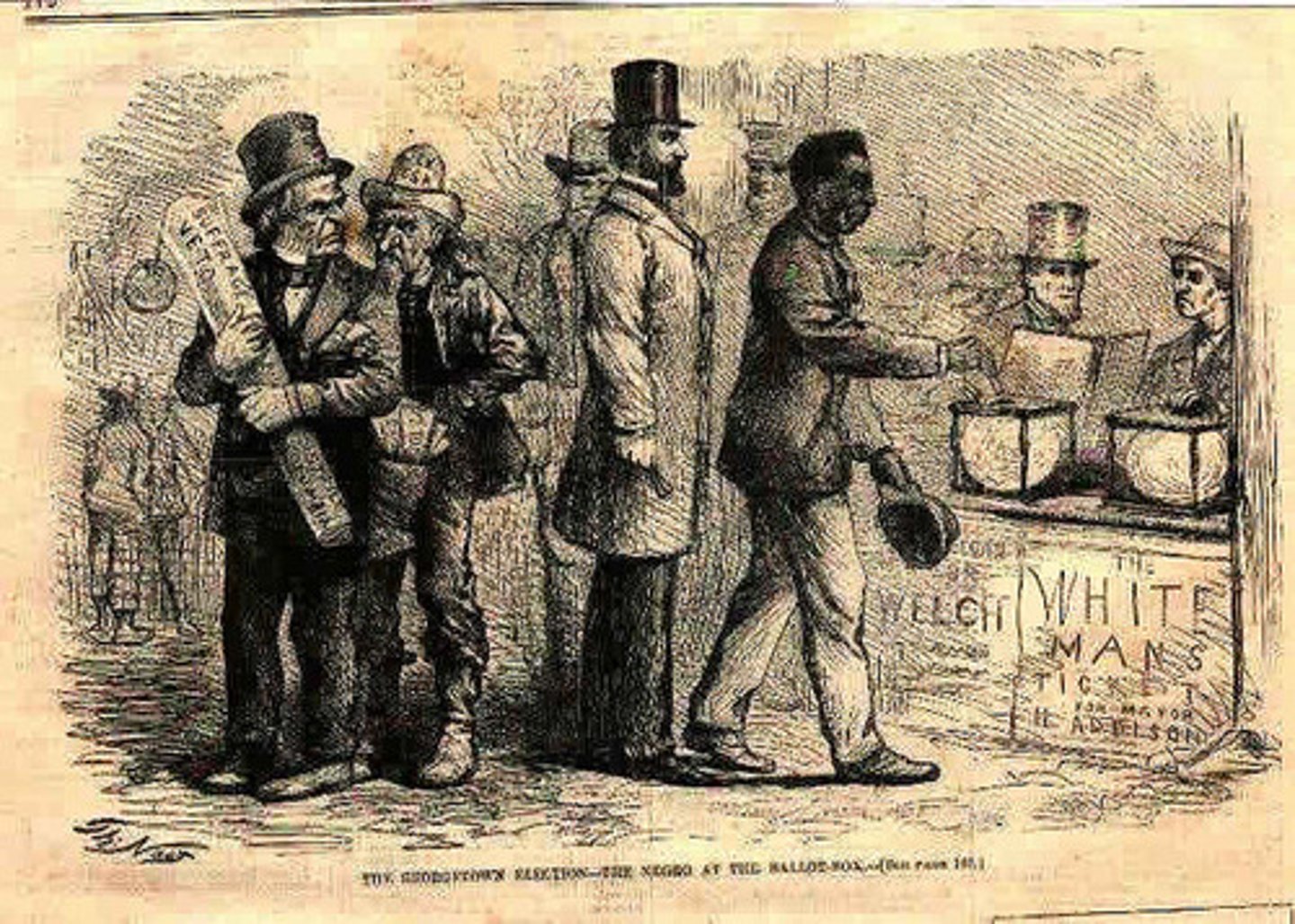 <p>Grants citizenship to "all persons born or naturalized in the US"; it forbids any state to deny any person "life, liberty or property, without due process of law" or to "deny to any person within its jurisdiction the equal protection of its laws." Most important law ever passed besides original Constitution and Bill of Rights. It has been the vehicle for the expansion of civil rights, women's rights, gay rights among other movements. It also allowed for the "incorporation doctrine" which means the application of the national Bill of Rights to the states.</p>