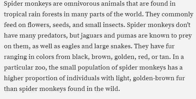 <p>If the monkeys were recently captured from the wild and if fur color is largely determined by genetics, what evolutionary process is at work?</p><p><span>the founder effect </span></p><p><span>the bottleneck effect</span></p><p><span> artificial selection </span></p><p><span>genetic drift</span></p>