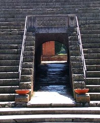 tunnels used by the audience to enter