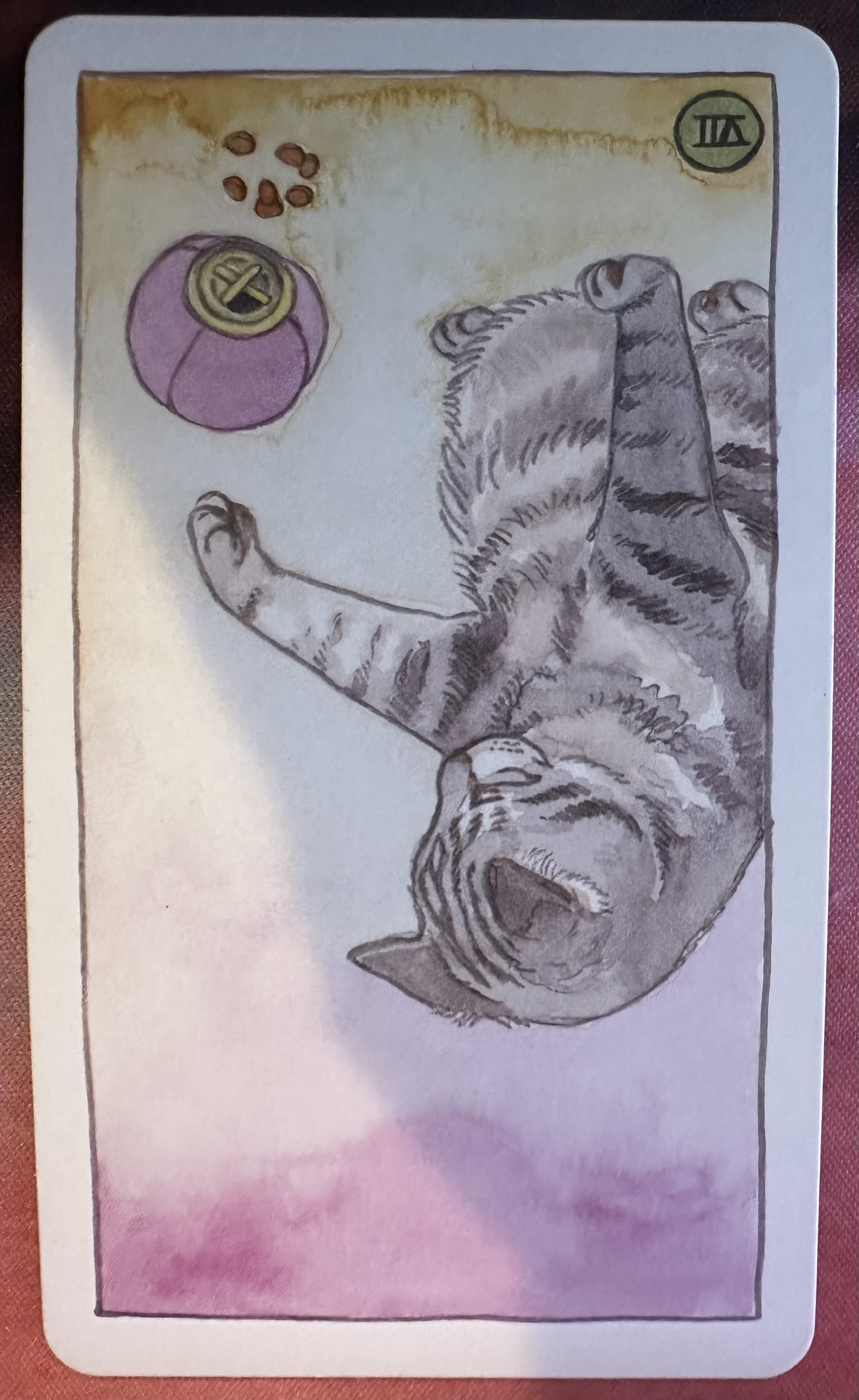 <p>Seven of Pentacles (VII) Reversed</p>