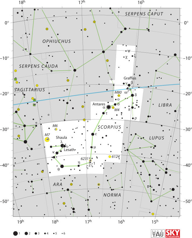 <p>Scorpius. Globular cluster (Butterfly cluster</p>