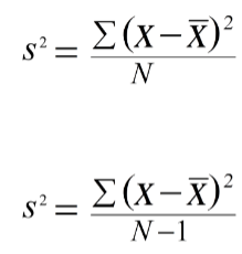 <p>Measure of Variability: sample variance </p>