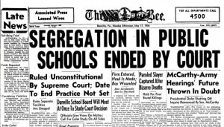 <p>Fourteenth Amendment/Separate not Equal - Integration of Schools - racial segregation violates the equal protection clause</p>