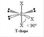 <p>T-shaped, &lt;90 Degrees</p>