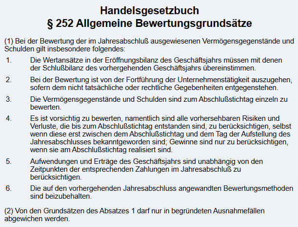 <p>§ 252 HGB</p>