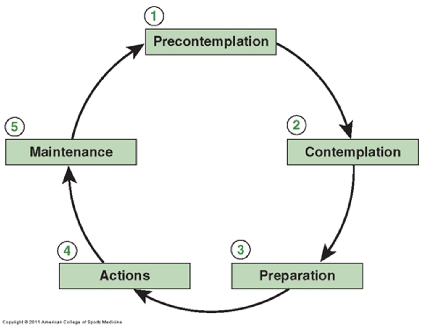 <p>PCPAM</p><p>-precontemplation: patient hasn't thought about the actions they may need to take or not aware they need to make health related change</p><p>-contemplation: people have identified a need to change within the next 6 months and weigh up the positives and negatives of making the change</p><p>-preparation: where plans to make change are composed</p><p>-action: undertaking the changed behaviour</p><p>-maintenance: this is working to prevent relapse</p><p>important that can enter, exit and restart at any point</p>