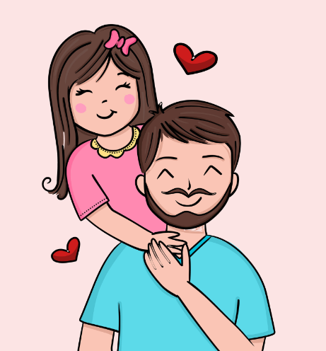 <p>He has a daughter</p>