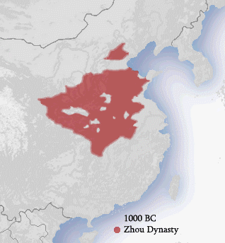 the longest lasting Chinese dynasty, during which the use of iron was introduced. 1027-256BCE
