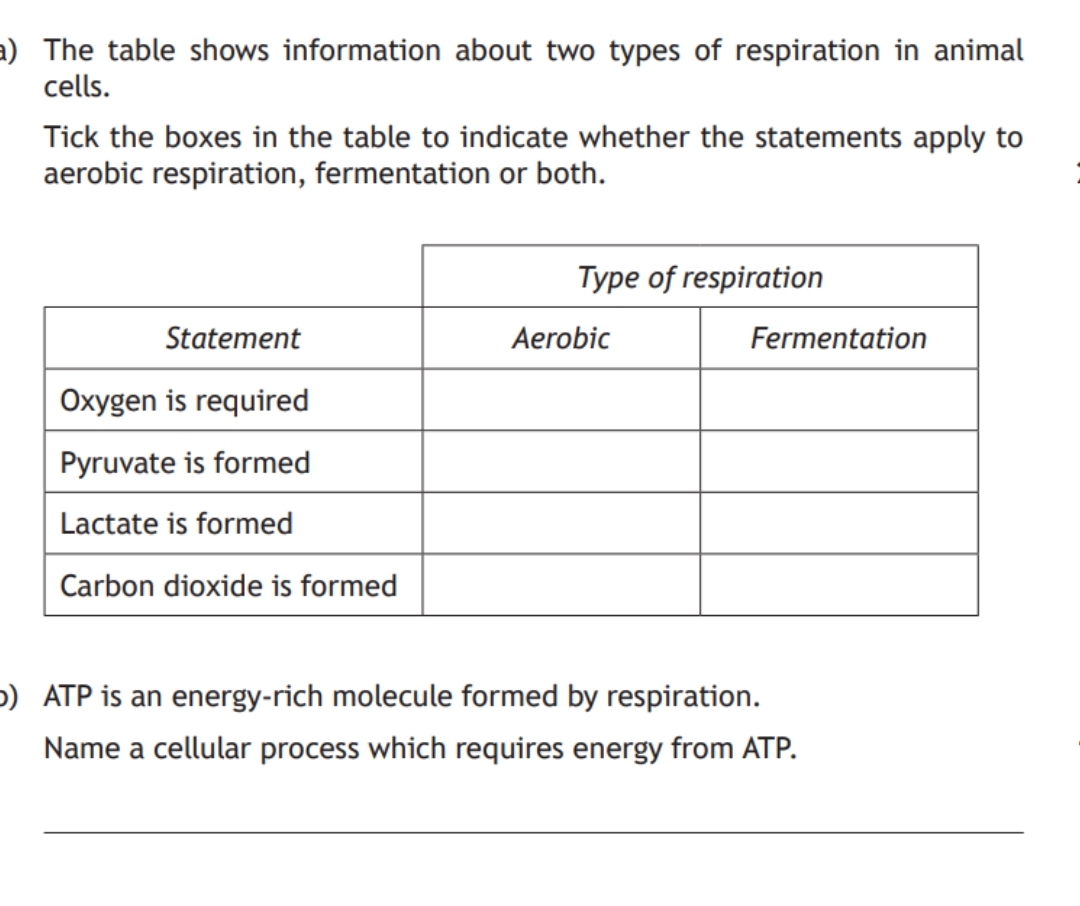 <p>What are 2 uses of respiration in cells</p>
