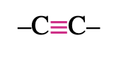<p>Triple bond between two carbons </p>