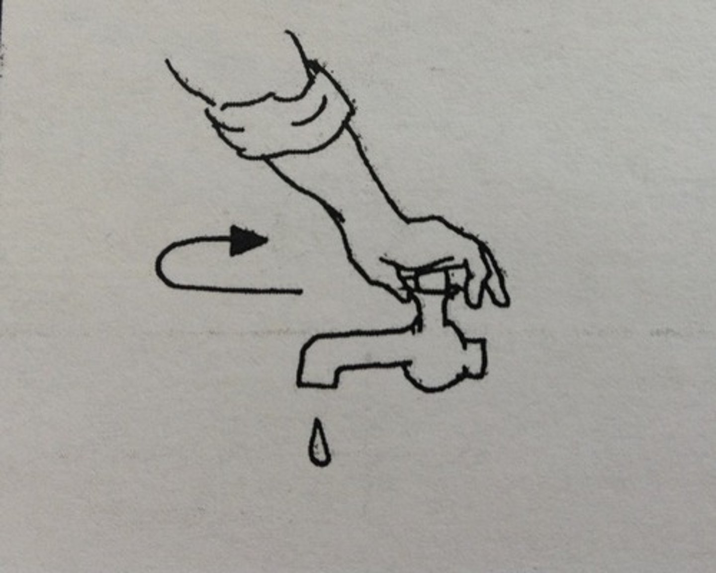 <p>to turn on/to turn off the water</p>